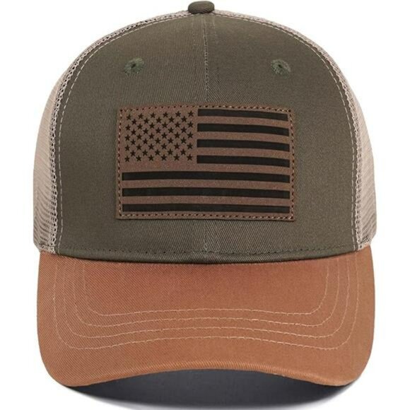 American Flag Trucker Hat Mesh Snapback Adjustable Baseball Cap for Summer - Picture 8 of 8